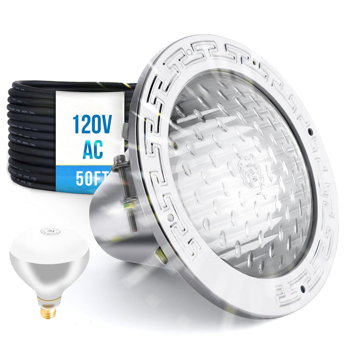 Generalman 120V 10-inch pool light face ring for durable underwater illumination