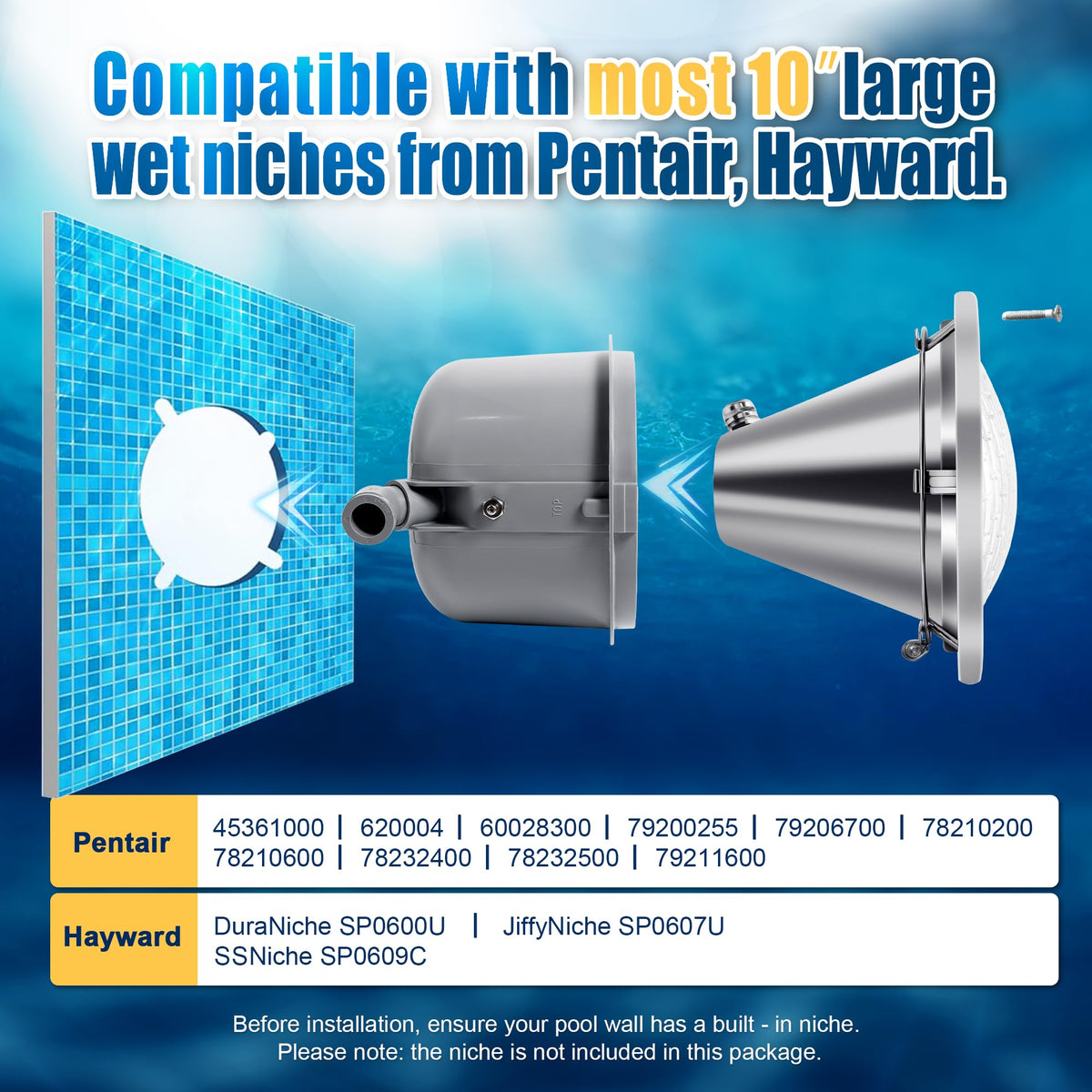Generalman 500W incandescent bulbs provide bright pool lighting