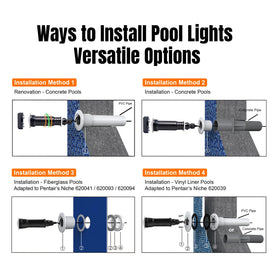 Generalman LED color pool light adds vibrant ambience to pool area.