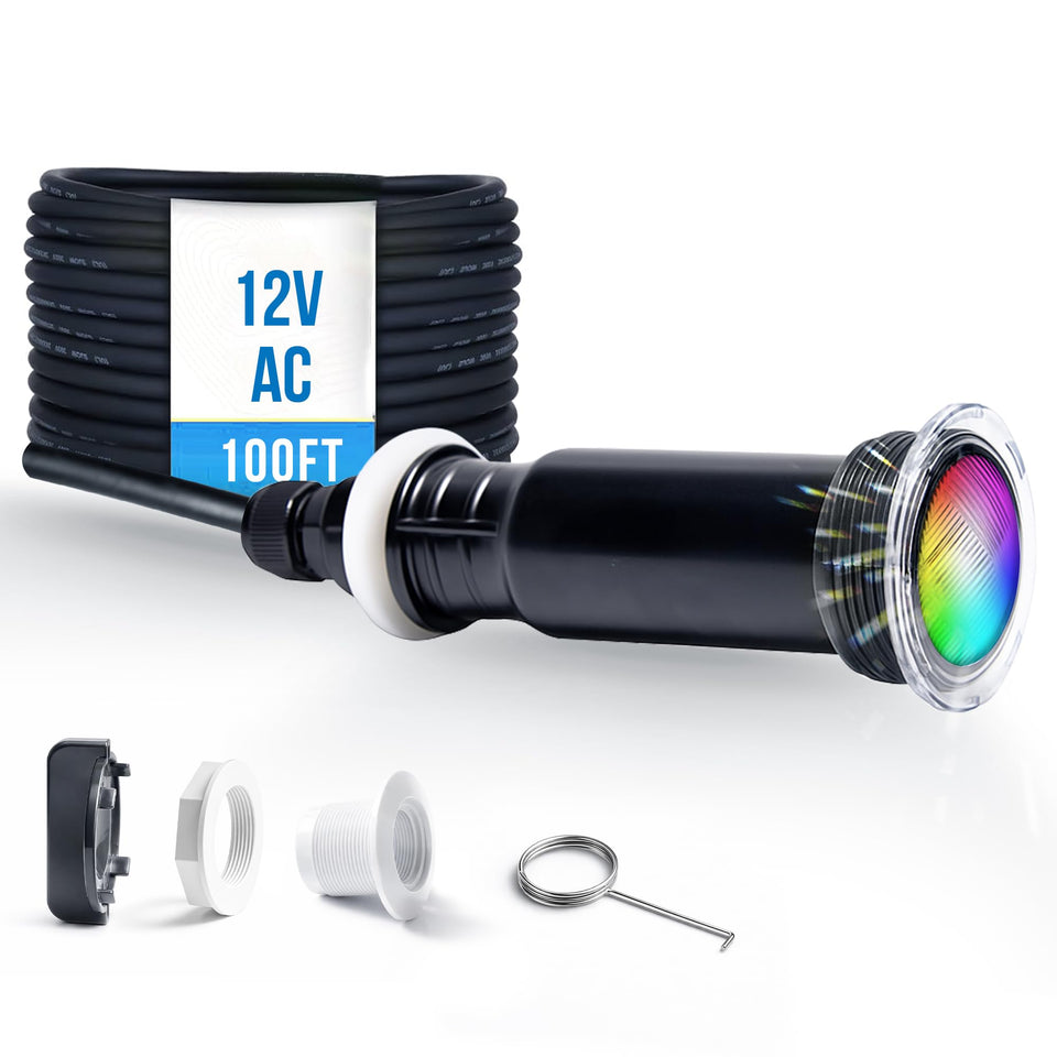 Generalman 1.5-inch pool light enhances inground pools with vivid LED color.