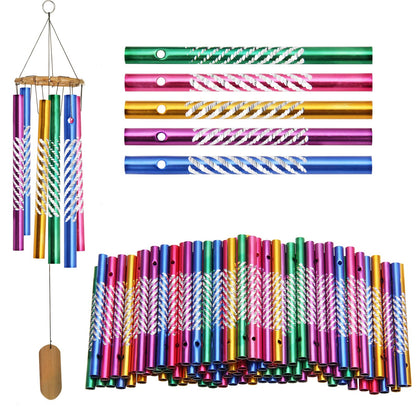 Generic 100pcs metal wind chime tubes for durable DIY décor.