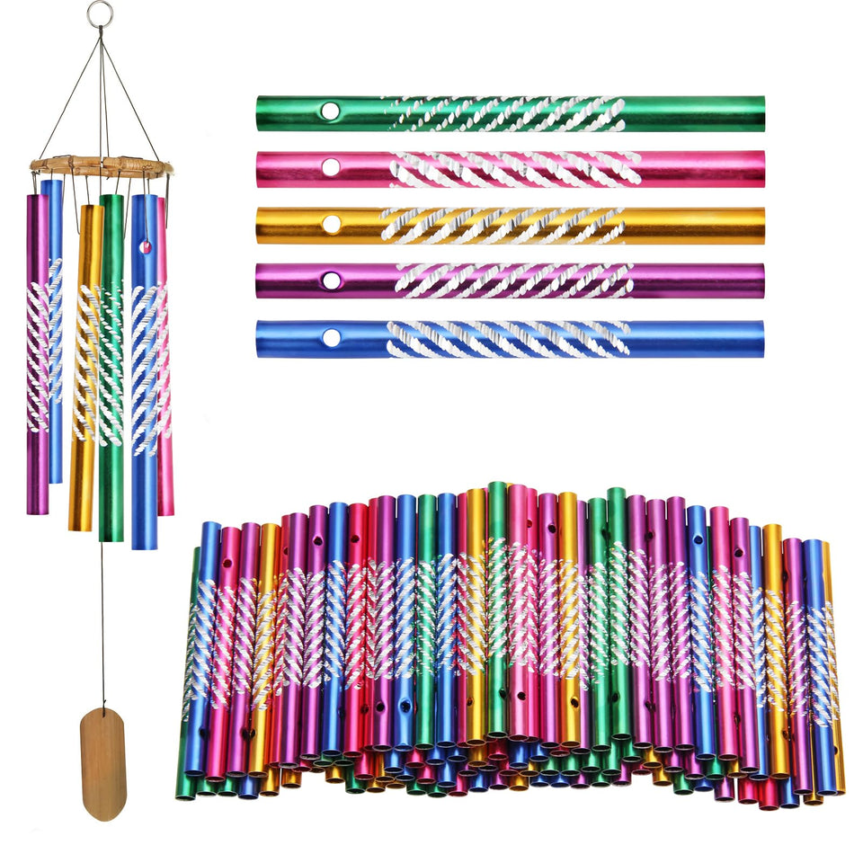Generic 100pcs metal wind chime tubes for durable DIY décor.