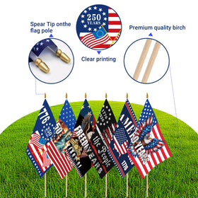Generic 250th decoration flags for parades and yard displays