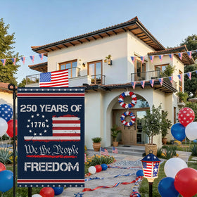 Generic 250th Anniversary flag with fade-resistant printing for year-round use.