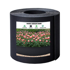 Generic 40ft edging dark gray close-up texture highlighting durable, weather-resistant plastic