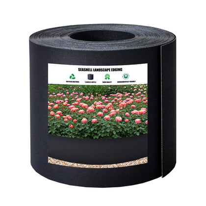 Generic 40ft edging dark gray close-up texture highlighting durable, weather-resistant plastic