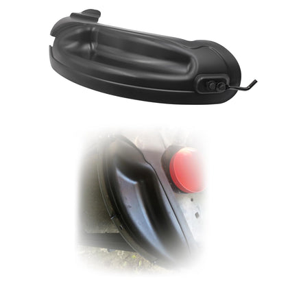 Generic 42-46 inch deck mulch plug kit shown on mower for compatibility and fit.
