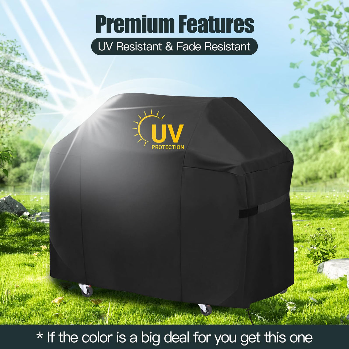 Fade-resistant fabric maintains color after seasons of outdoor exposure.