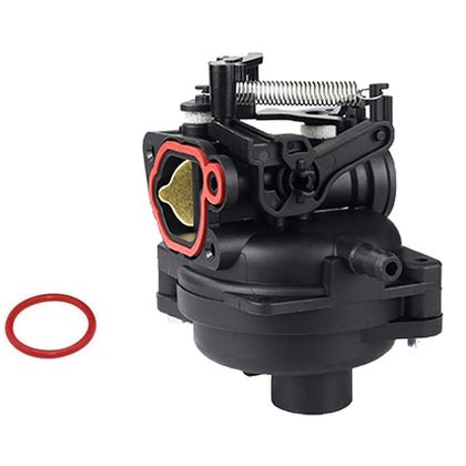 Generic 594058 carburetor close-up for Briggs and Stratton mowers provides precise fuel mixing.