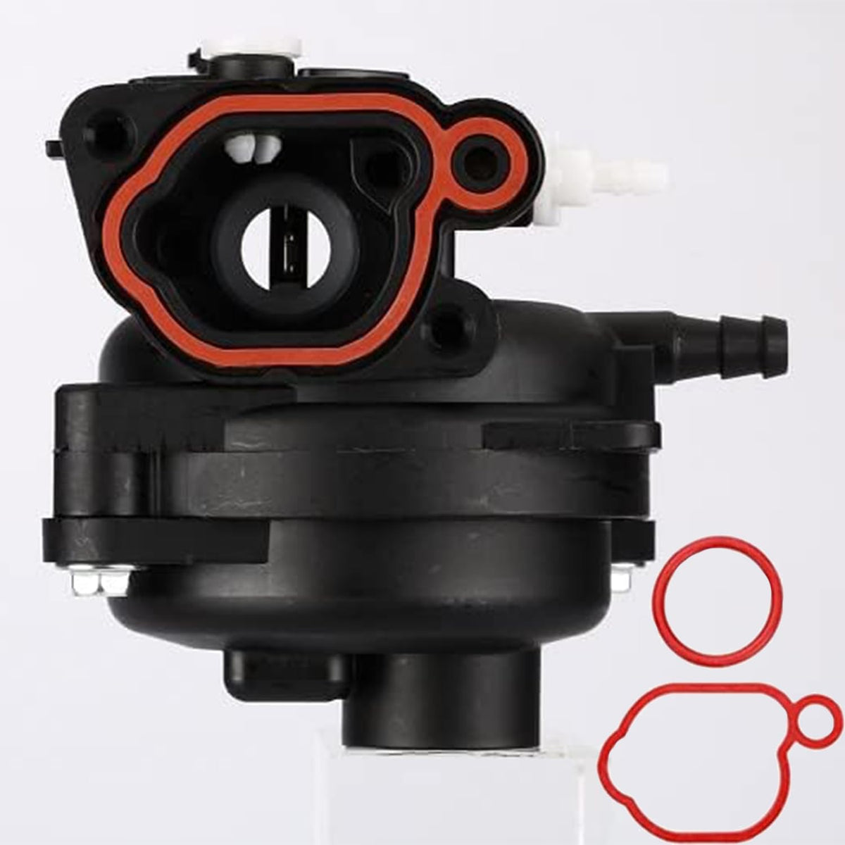 Generic 594058 carburetor installed on mower visual hints at smoother starts.