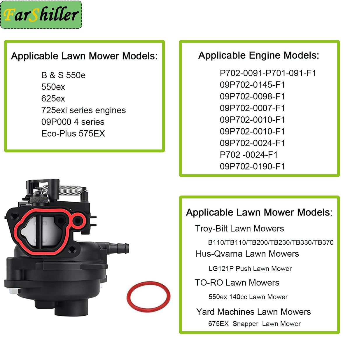 Generic 594058 carburetor with gasket image shows complete replacement readiness.