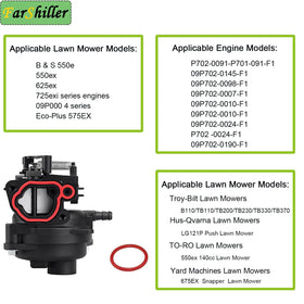 Generic 594058 carburetor with gasket image shows complete replacement readiness.