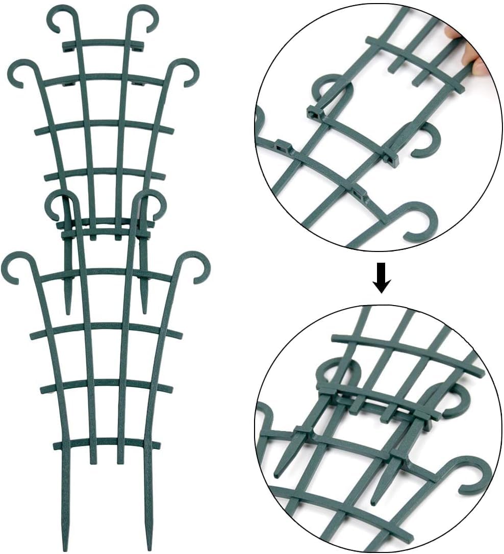 Generic 6Pcs Trellis with adjustable width and height helps fit different plant sizes