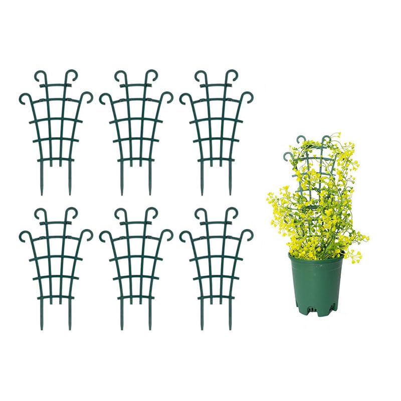 Generic 6Pcs Trellis for potted plants with stackable design supports climbing vines indoors