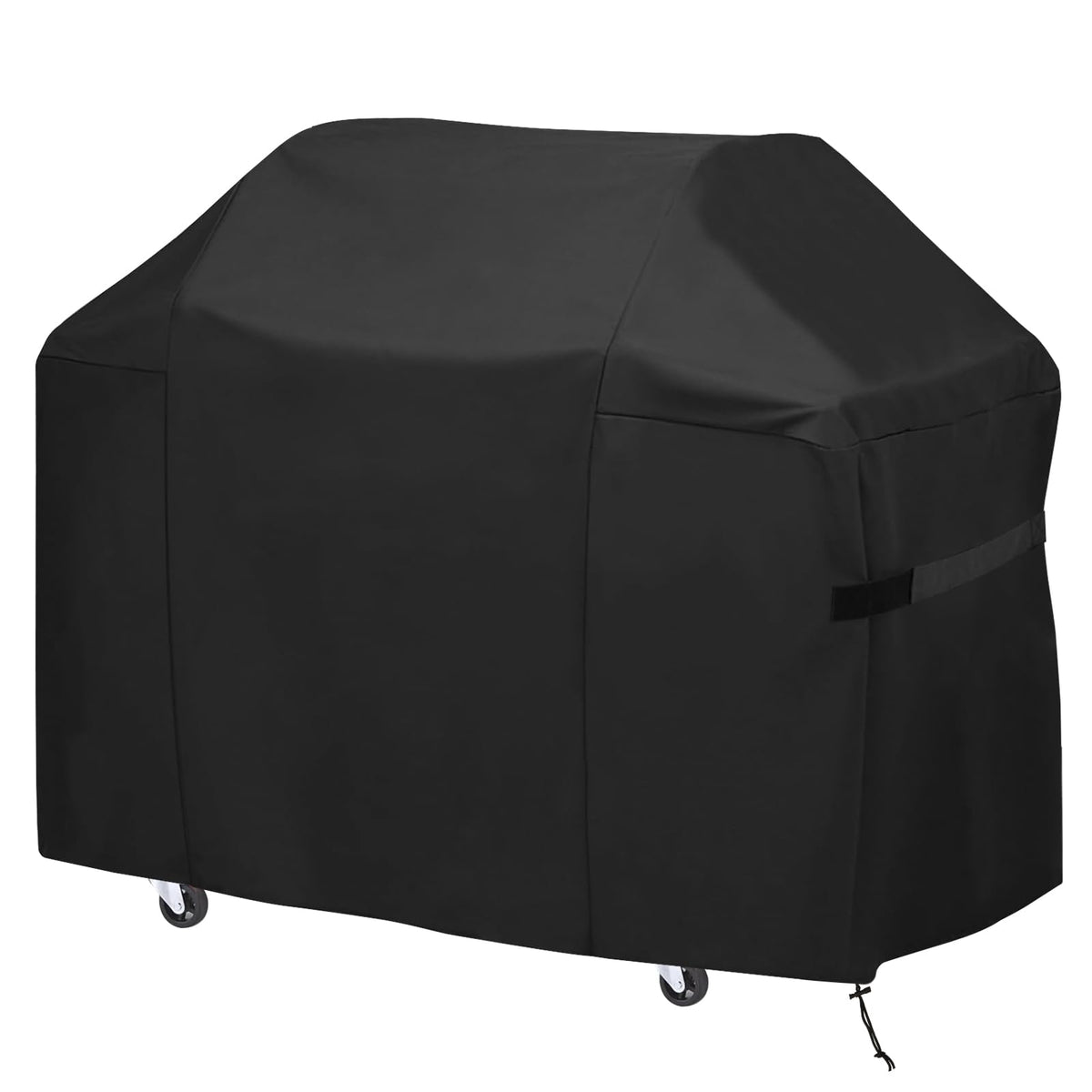 Generic 70 inch grill cover protects Weber Genesis 400 Series from rain and sun.
