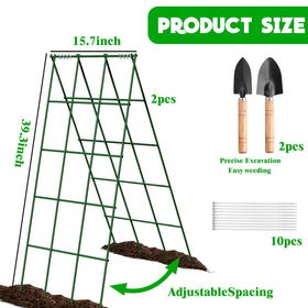 Generic outdoor raised-bed trellis with open grid design to boost airflow.