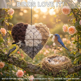 Generic Alpaca Wool Heart Nest attracts hummingbirds with soft, bird-friendly material.