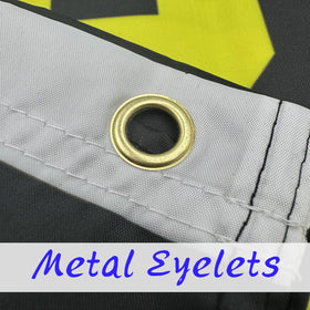 Generic anti-lies anti-hate flag left eyelets detail for easy hanging