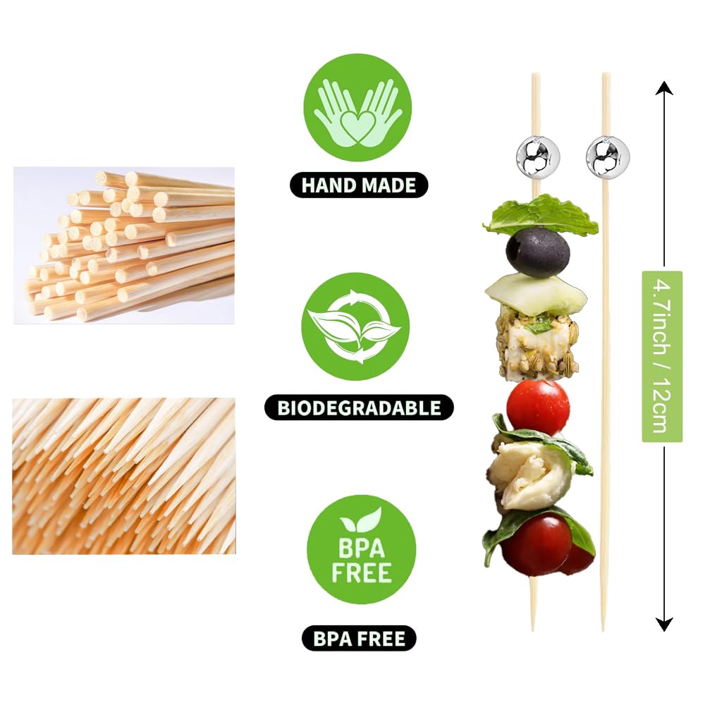 Generic bamboo appetizer picks, eco-friendly and biodegradable for sustainable events