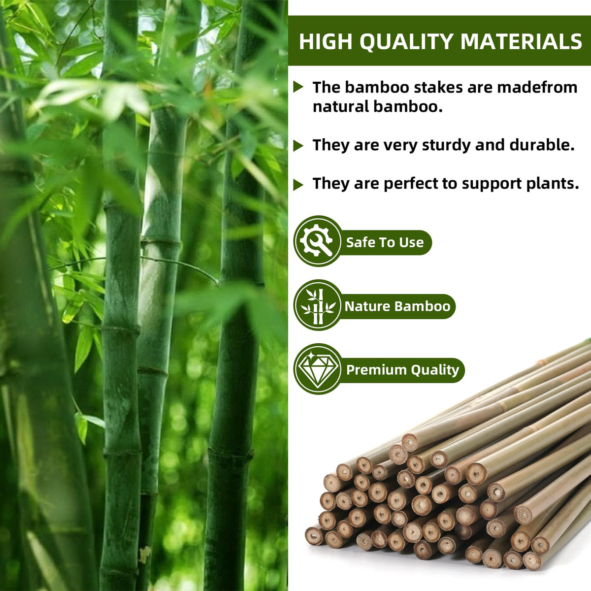 Generic Bamboo Stakes garden trellis setup helps organize sprawling vines