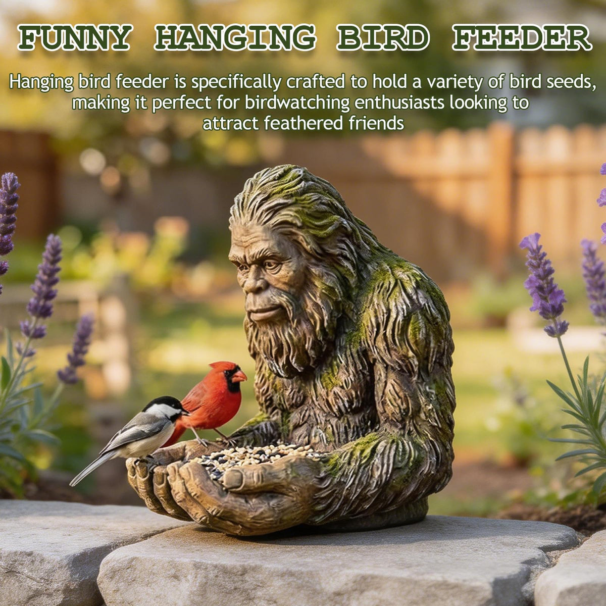 Generic Bigfoot Bird Feeder hidden hook enables discreet installation