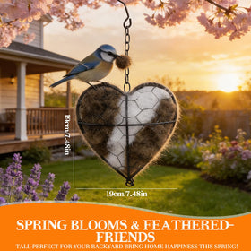 Generic bird lovers garden decor heart boosts outdoor aesthetics and bird activity