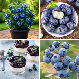 Generic blueberry flowers in spring signal summer berries.