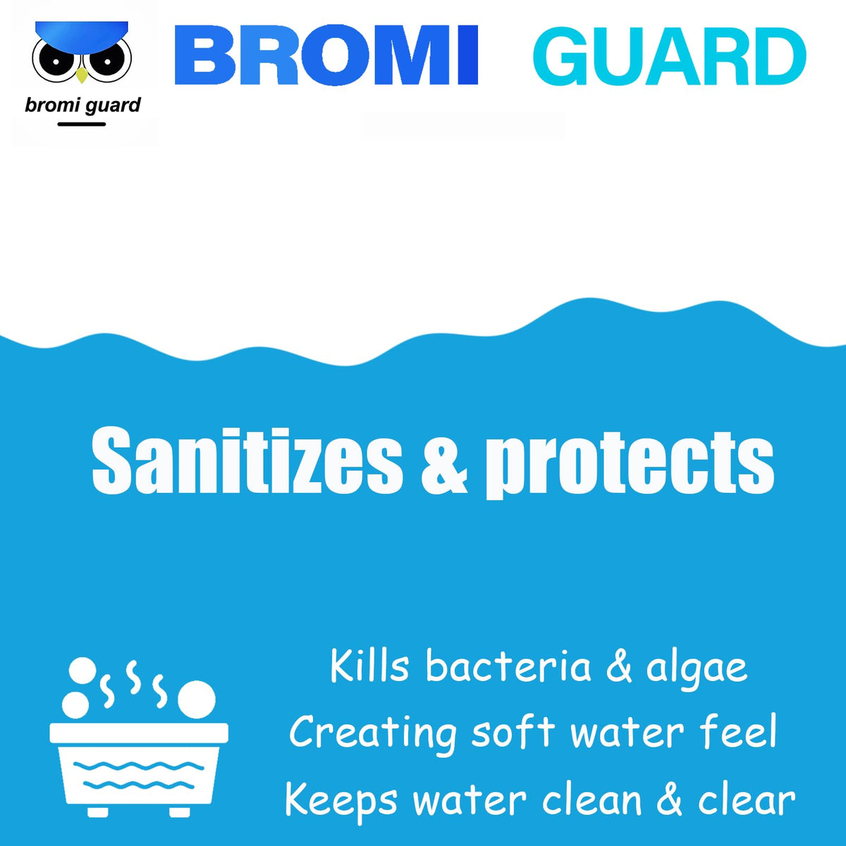 Generic Bromine Tabs demonstrate softer water feel in spa water.