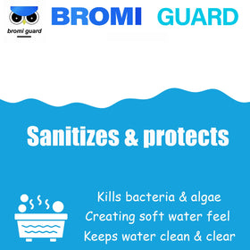 Generic Bromine Tabs demonstrate softer water feel in spa water.