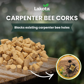 Generic Carpenter Bee Hole Filler Corks fit snugly into preexisting cavities.