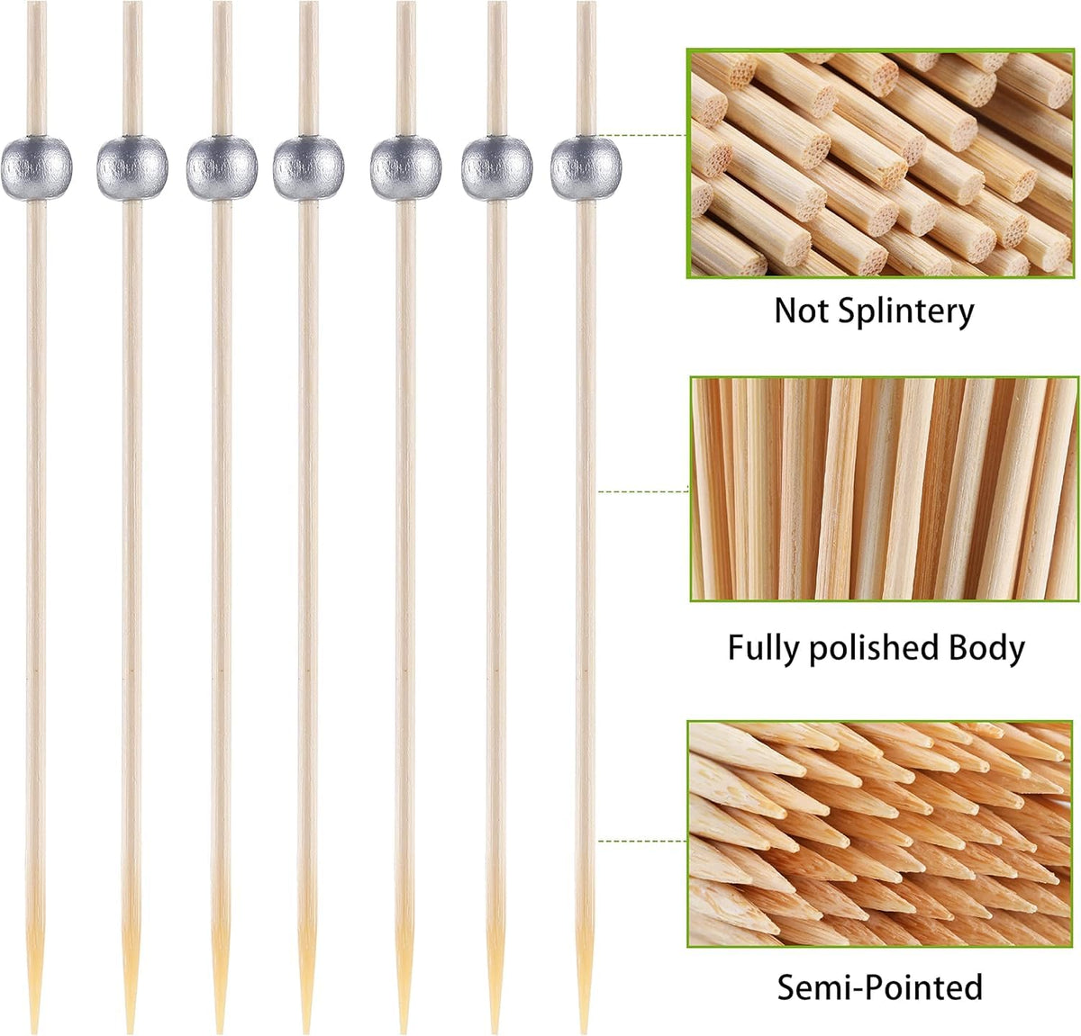 Generic charcuterie skewers with gold pearls for elegant appetizers