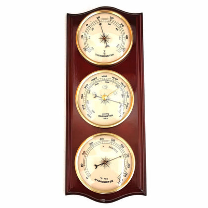 Generic Classic Analog Weather Station barometer with wood frame for elegant indoor readings.