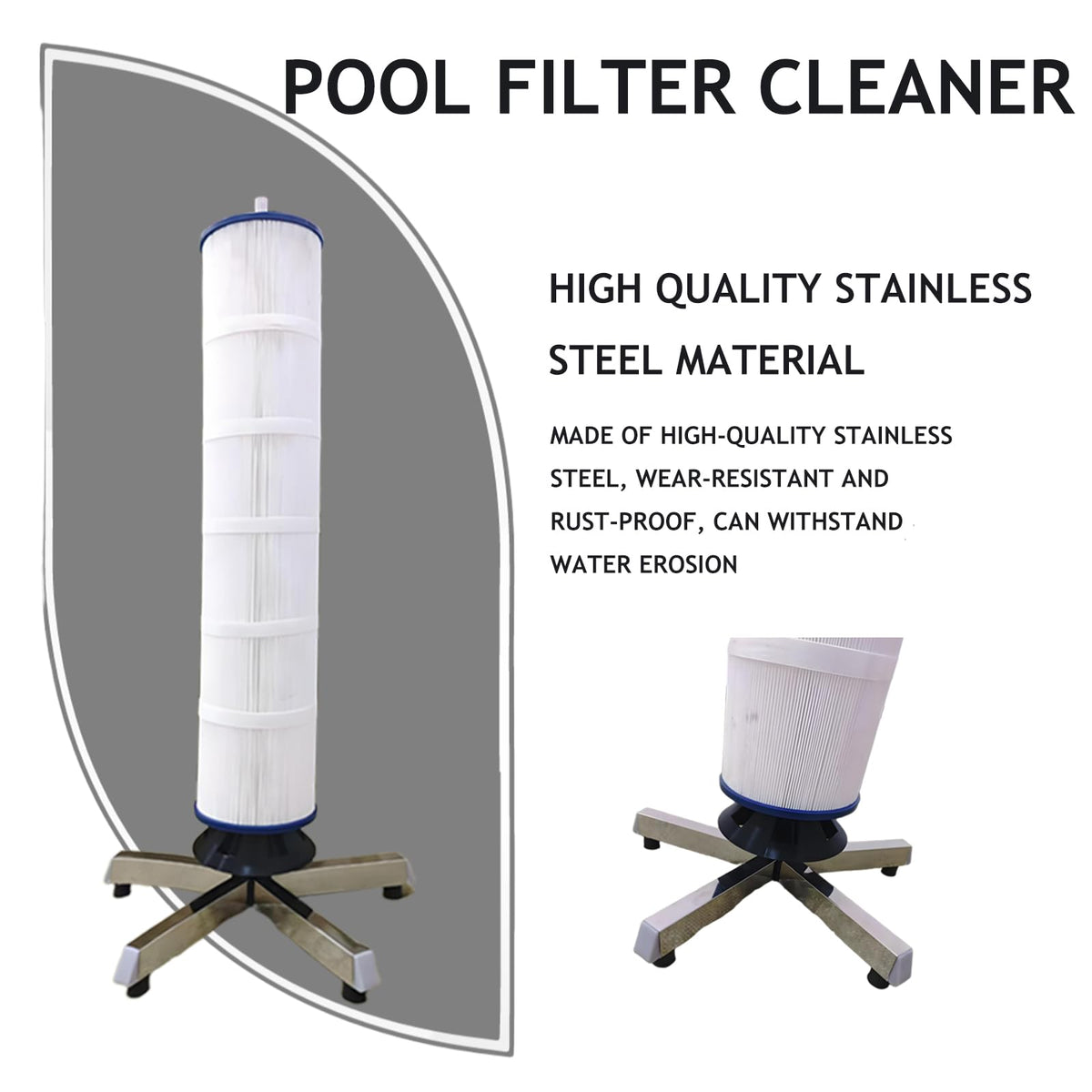 Stainless steel construction resists rust for long-lasting use