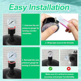 Generic clear dial face offers fast, legible pressure checks