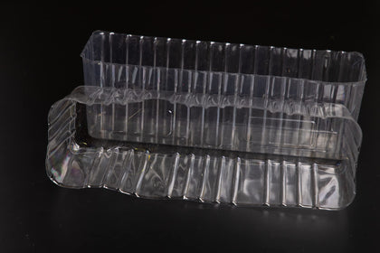 Generic clear plastic liner inside a 20-inch planter demonstrates leak protection