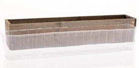 Generic 20-inch liner fits standard planters, aiding tidy moisture management