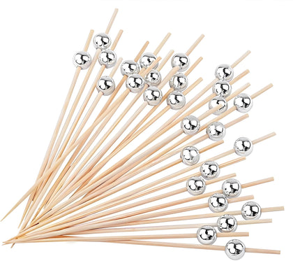 Generic cocktail picks with gold ball tip for upscale party presentation