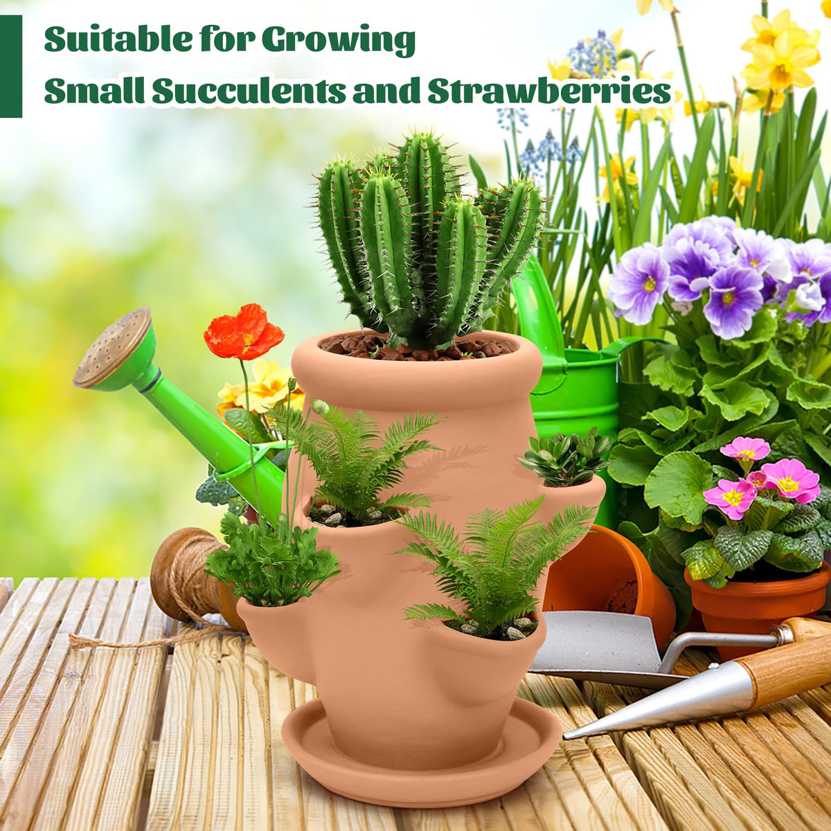 Generic compact planter with multiple pockets ideal for growing multiple plants in limited areas