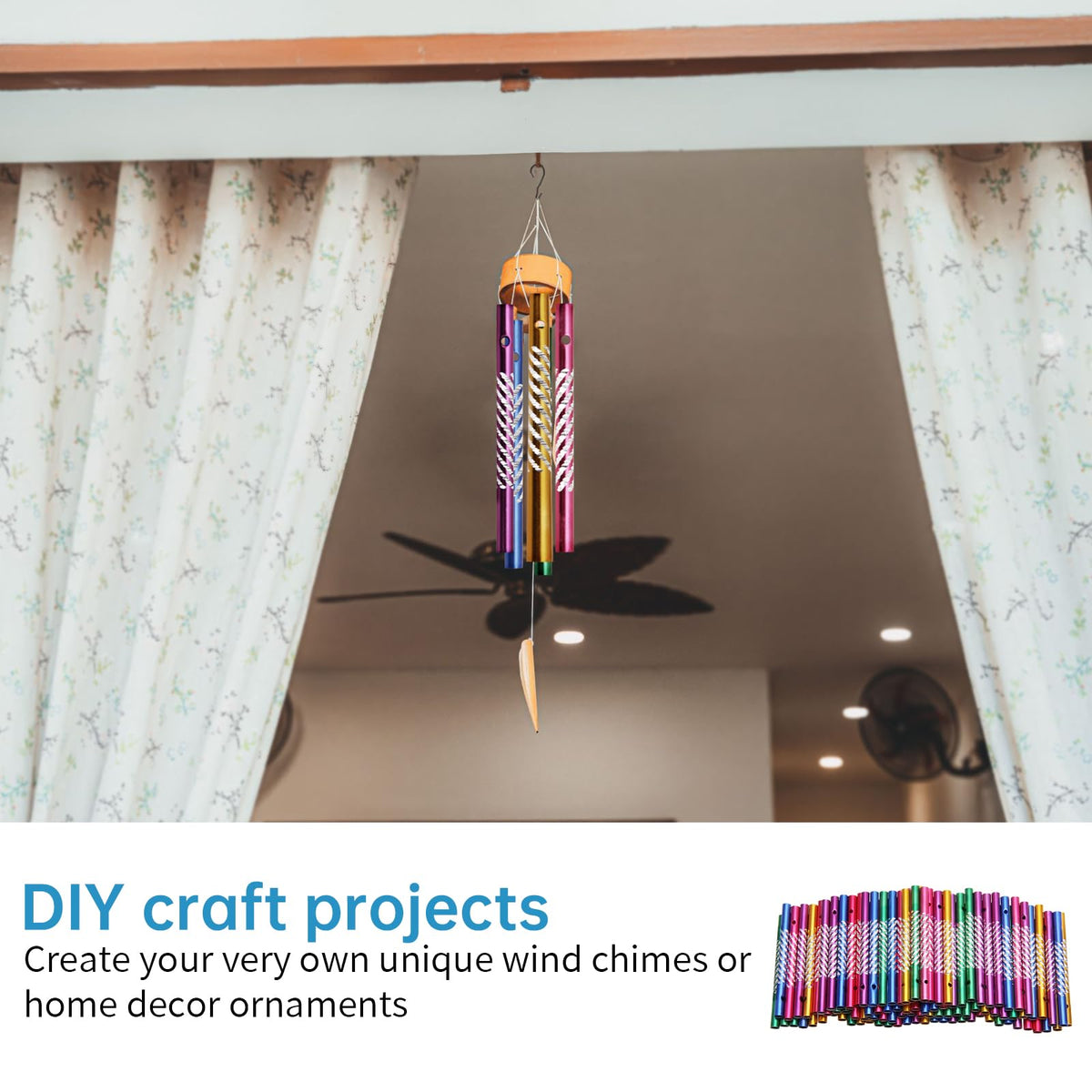 Generic compact tubes suitable for small-space wind chime designs.