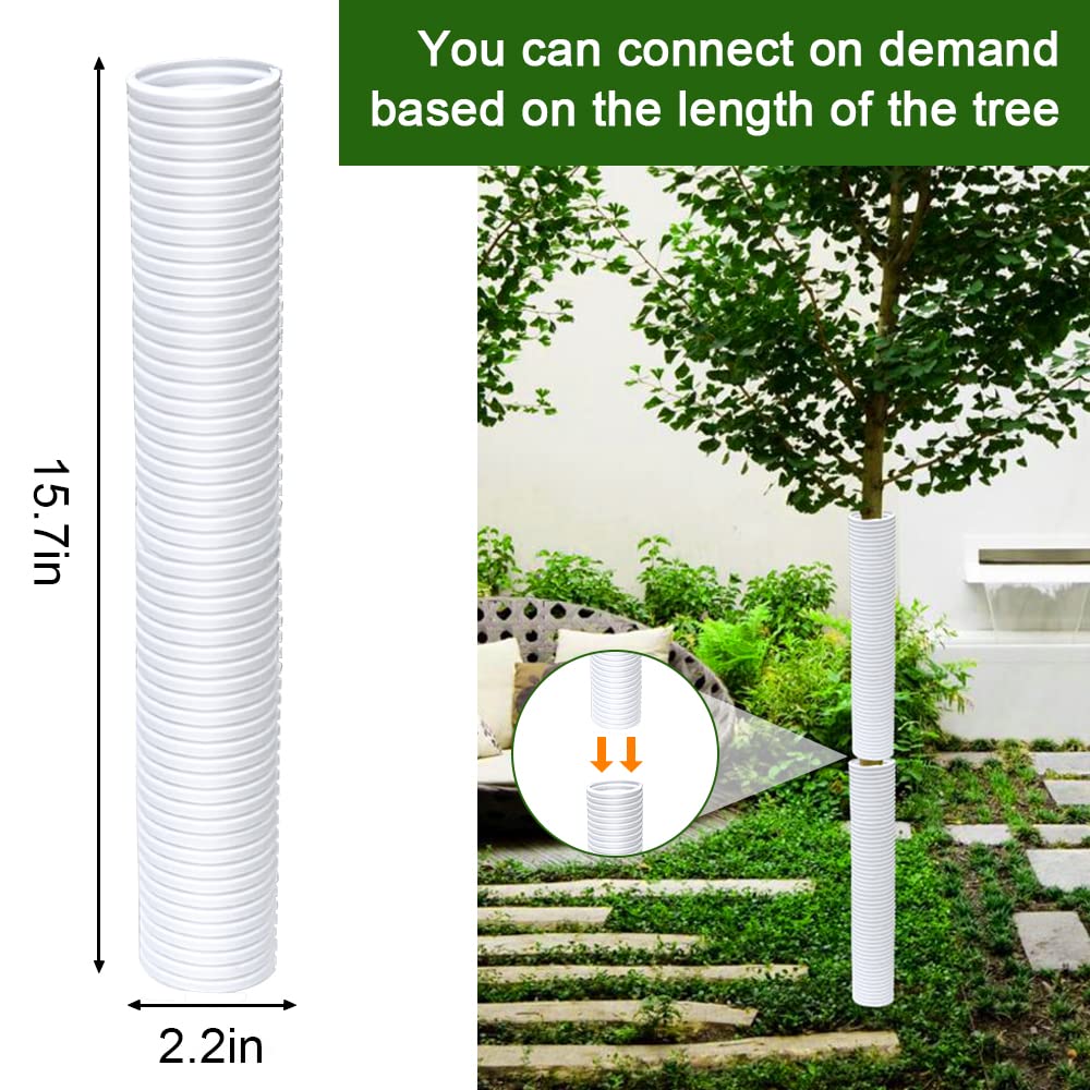 Generic corrugated tree guards side view shield trunks against mower damage