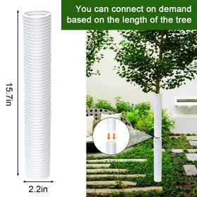 Generic corrugated tree guards side view shield trunks against mower damage