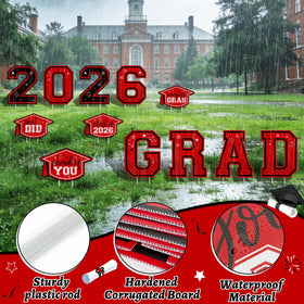 Generic high-visibility yard signs ideal for high school or college celebrations