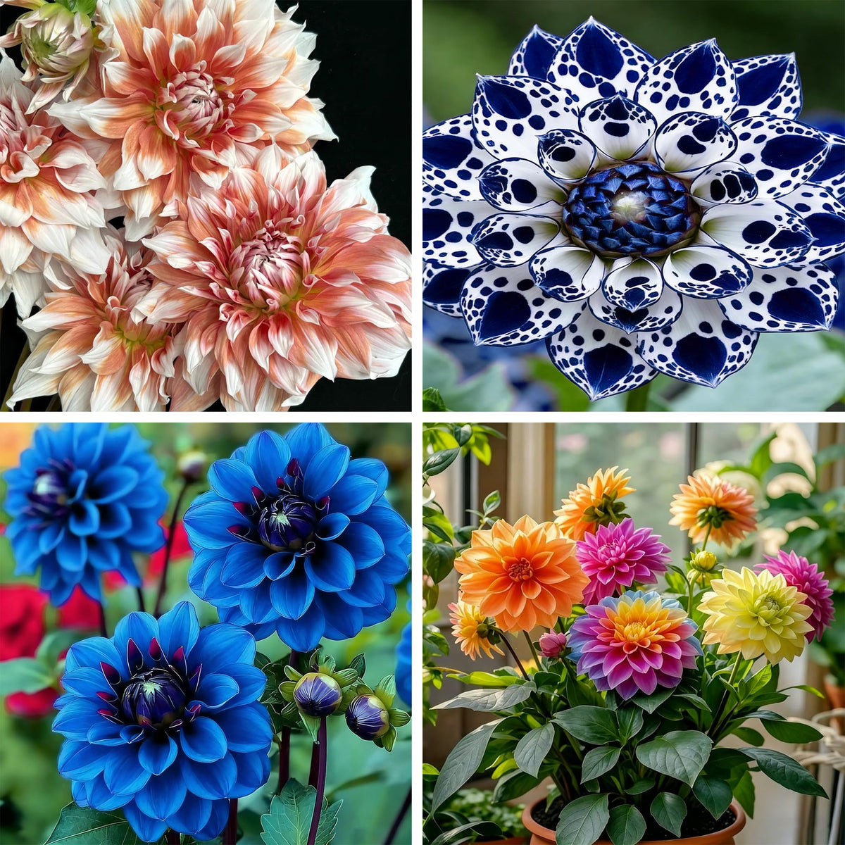 Generic Dahlia Pinnate seeds mixed colors for vibrant border plantings