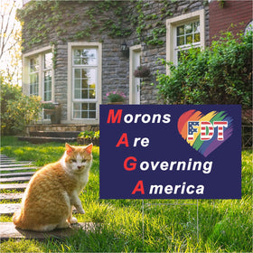 Durable outdoor sign designed for repeated use with simple, tool-free setup.