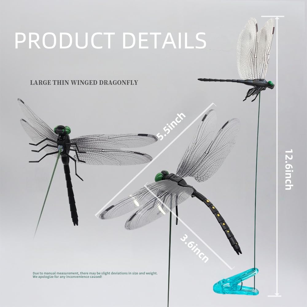 Generic dragonfly clip eight-pack for easy outdoor decoration.