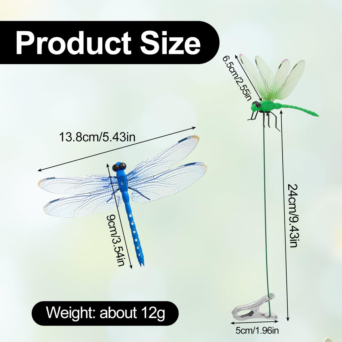 Generic Dragonfly Clip on plant pot brightens gardens with waterproof charm.