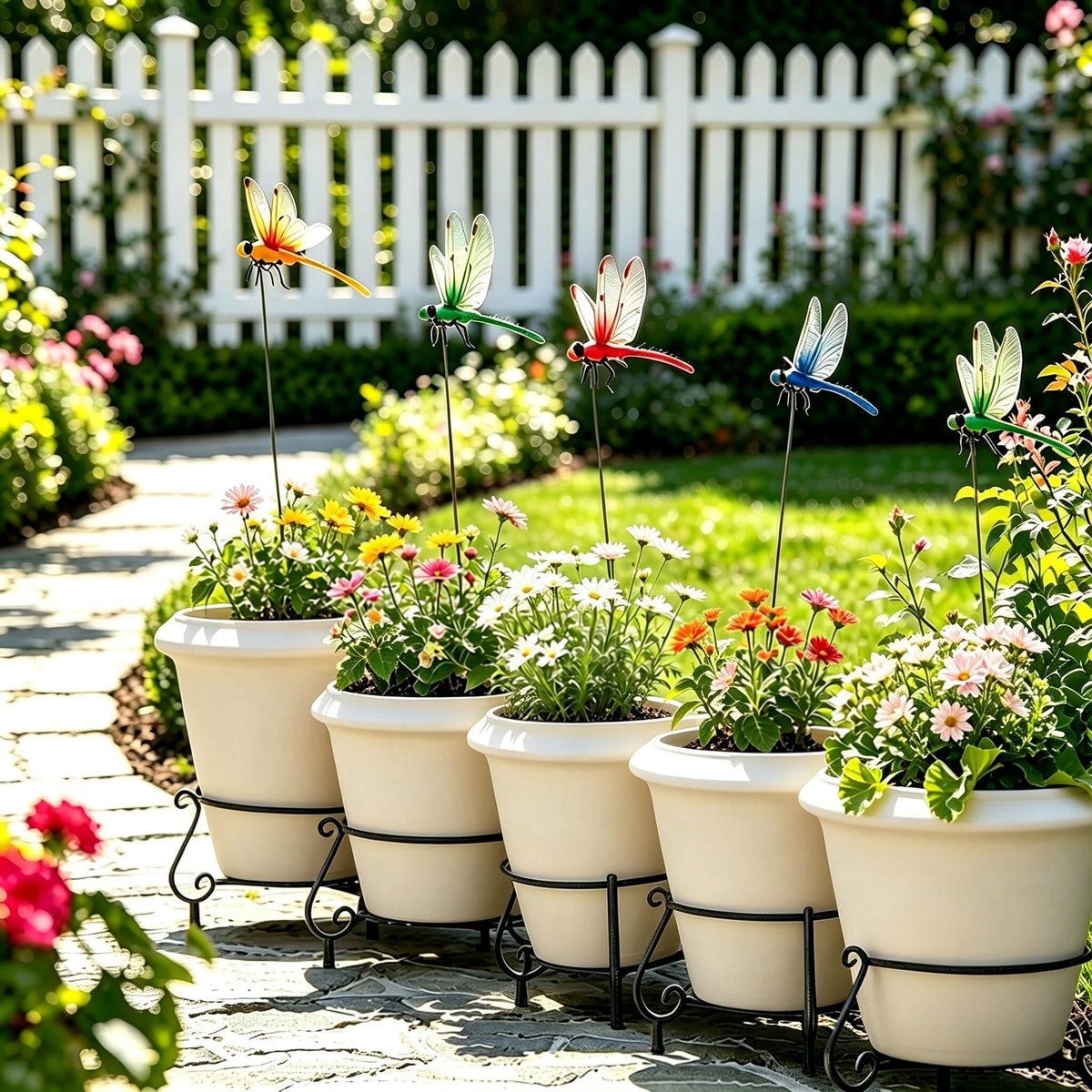 Durable dragonfly garden decor for patio and yard appeal without fading.