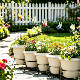 Durable dragonfly garden decor for patio and yard appeal without fading.