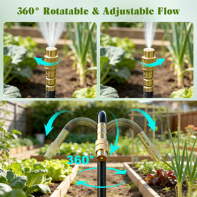 Generic drip kit enables tool-free DIY installation with quick-connect fittings