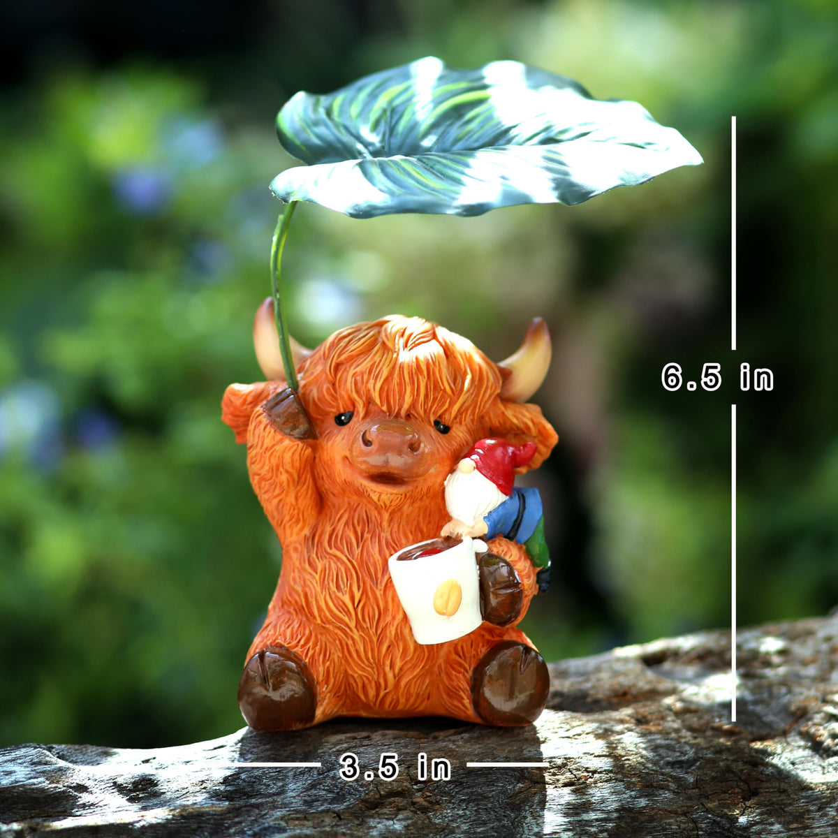 Generic dwarf coffee friends figurine perfect for cheerful garden displays.